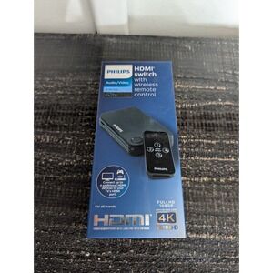 NEW Philips 4 Port HDMI Switch Elite 4K Ultra HD W/Remote +2 HDMI
